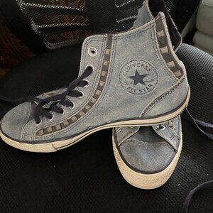 CONVERSE Chuck Taylor ALL STAR Blue Suede Metal Studs Hightop Sneakers - 10